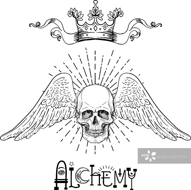 手绘张开手神秘设计图片素材