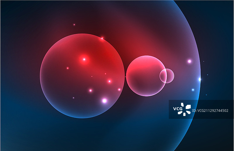 霓虹灯闪闪发光透明发光的圆与光图片素材