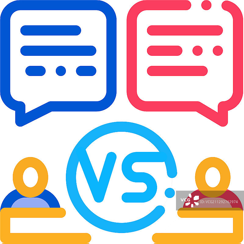 辩论图标轮廓图片素材