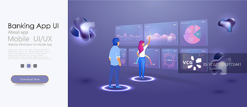 商业解决方案和分析图表模板图片素材