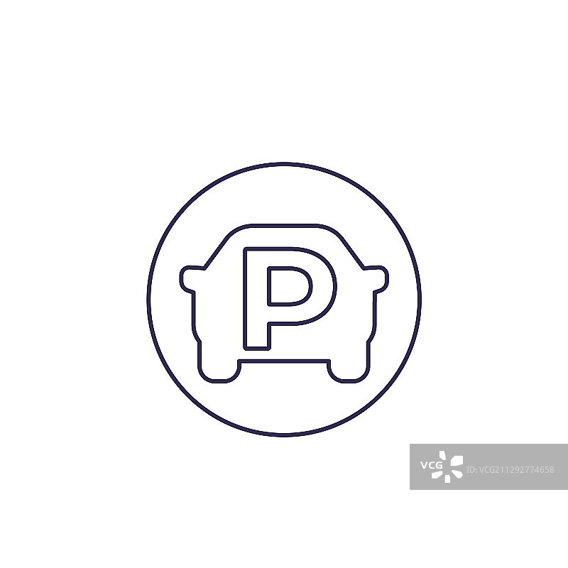 停车位线条图标图片素材