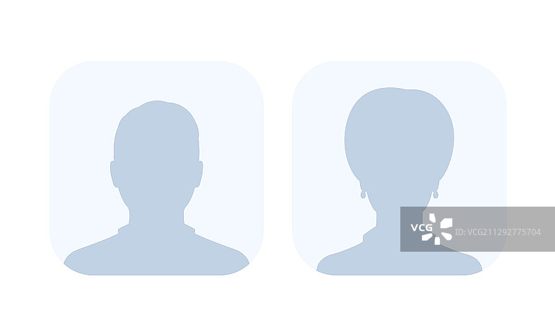 默认头像照片占位符图片素材