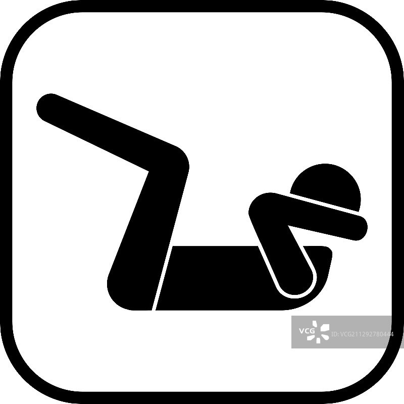 简易仰卧起坐图标图片素材