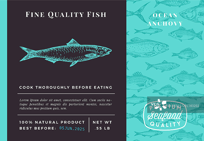 优质凤尾鱼抽象包装图片素材