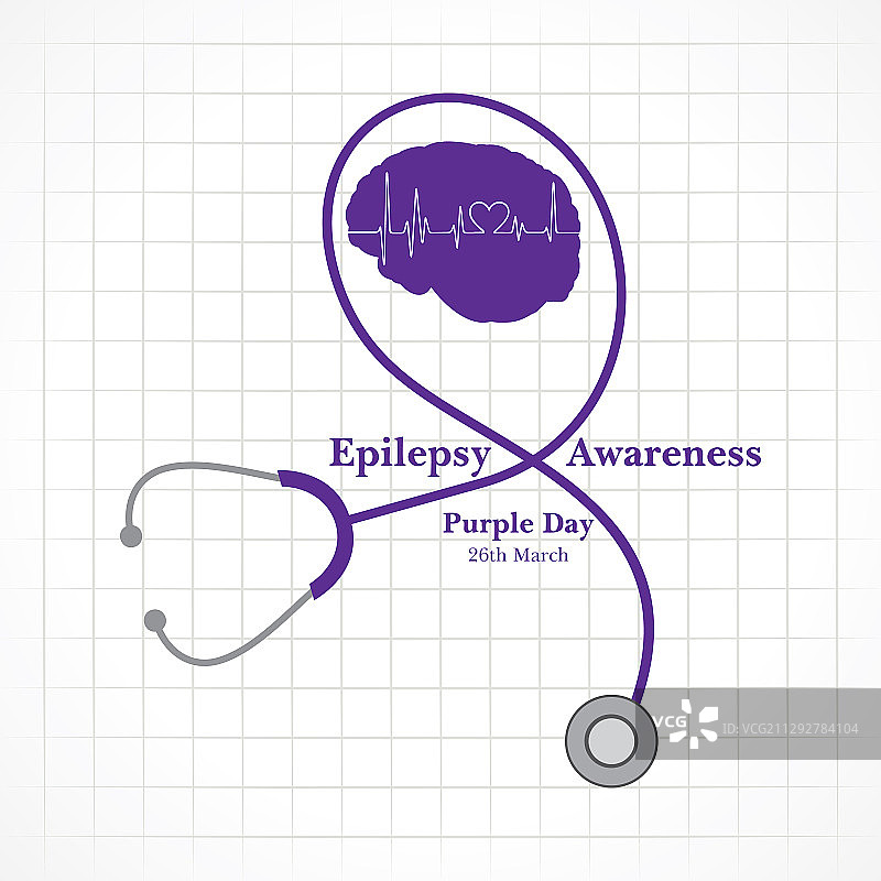 世界癫痫日紫色日图片素材