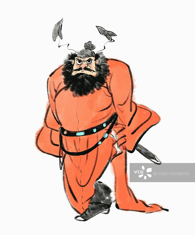 钟馗插画2图片素材