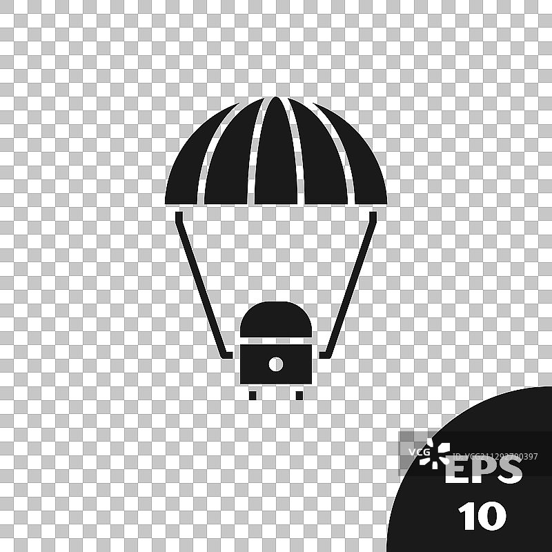 返回地球的黑色太空舱图片素材