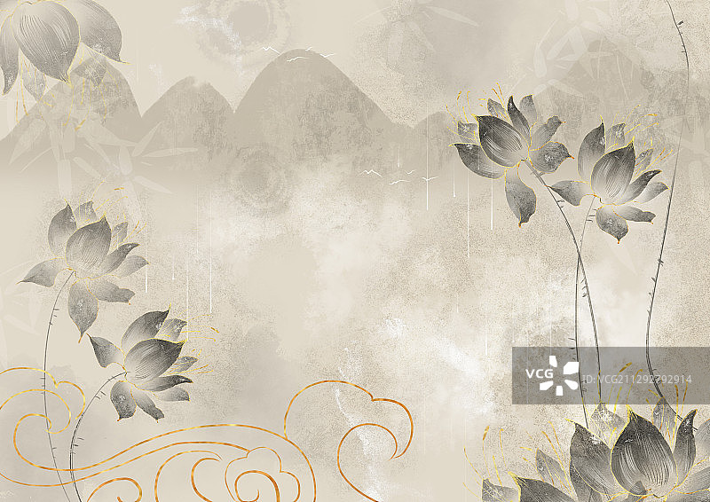 意境莲图片素材