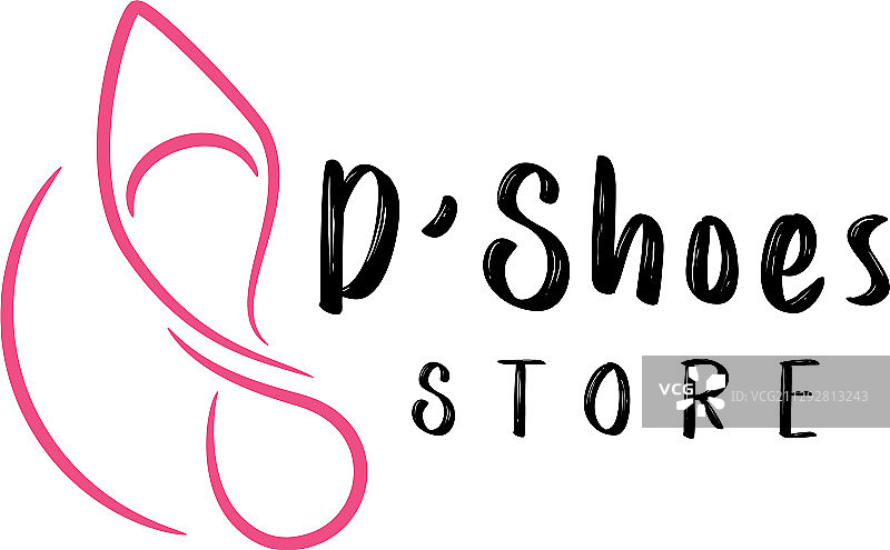 女鞋Logo设计模板，精美鞋子图片素材