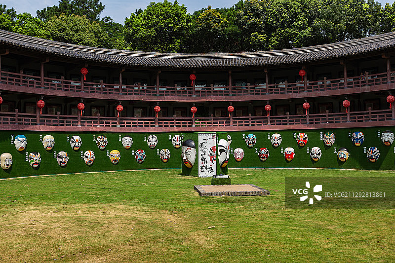 江苏无锡市三国城风景区建筑风光图片素材