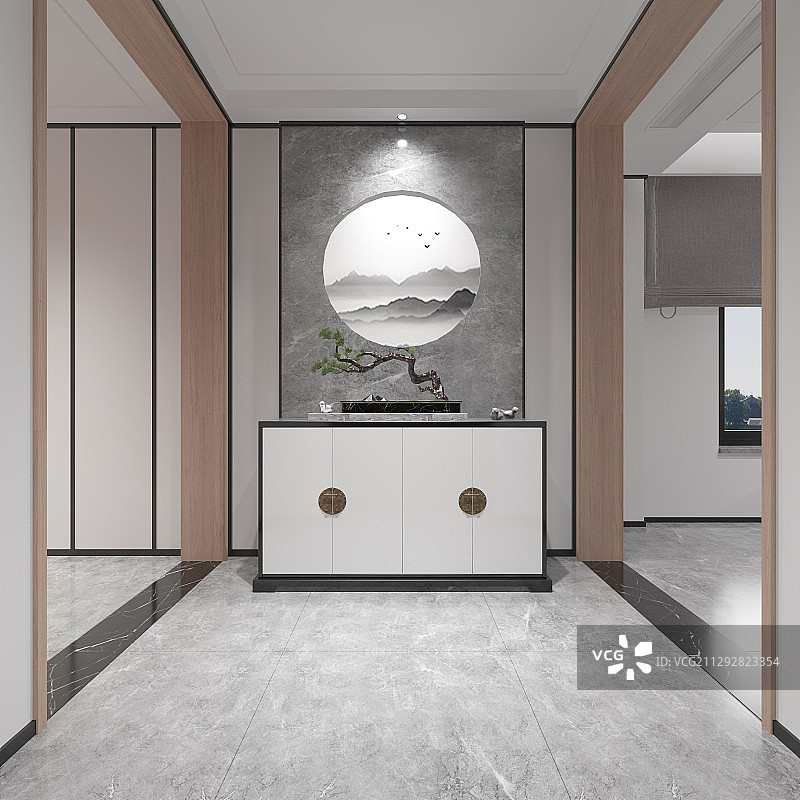 中式风格前厅图片素材