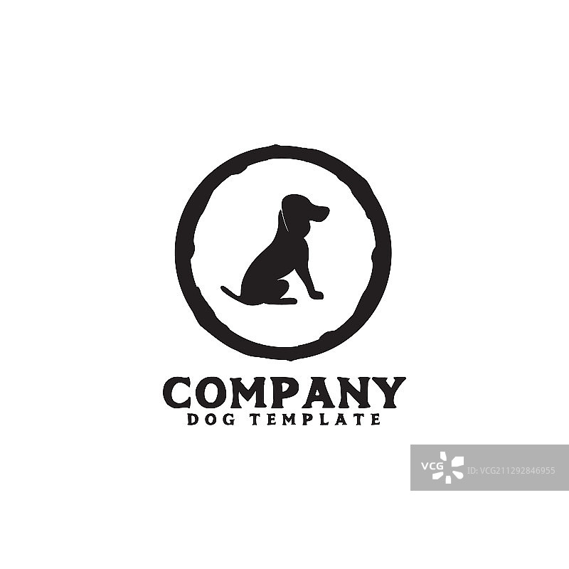 小狗图标logo设计模板图片素材