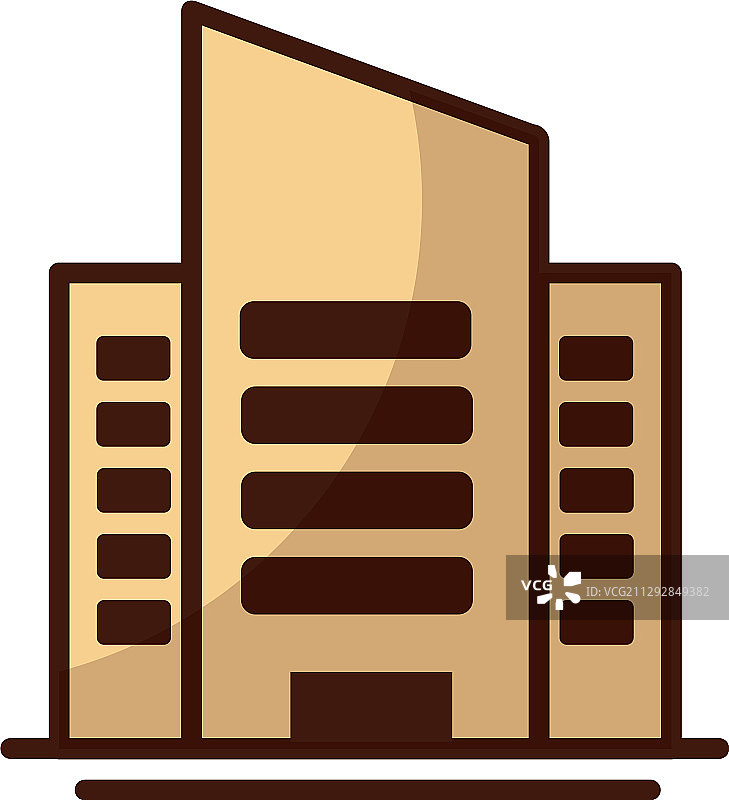 白色背景上的塔式公寓和办公楼图片素材