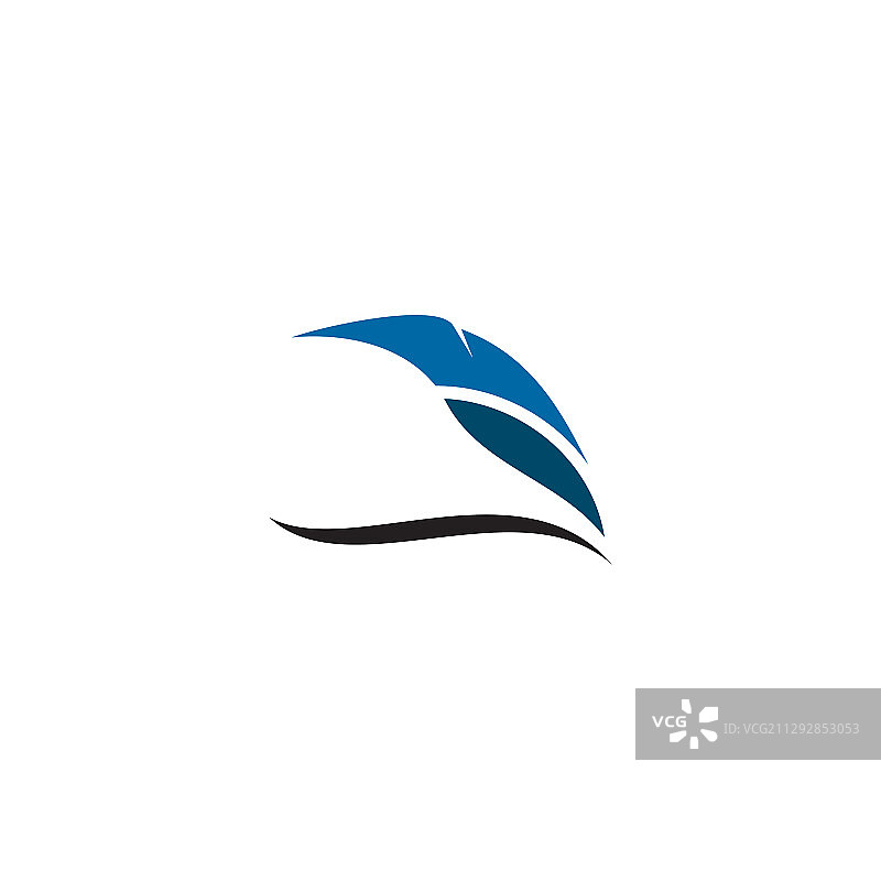 羽毛笔图标Logo设计模板图片素材