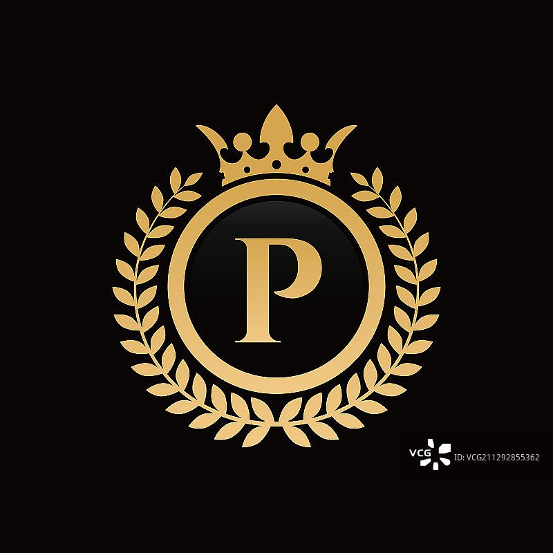 字母p皇冠logo图片素材