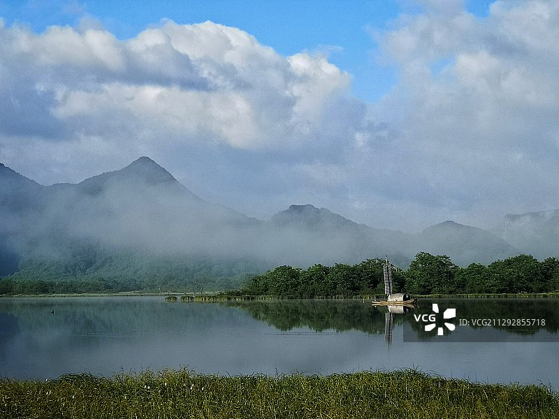 大九湖晨雾图片素材