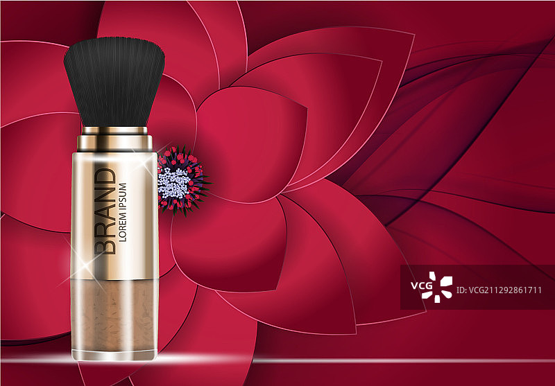 化妆品散粉广告设计模板图片素材