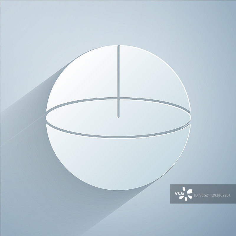 剪纸几何球体图标图片素材
