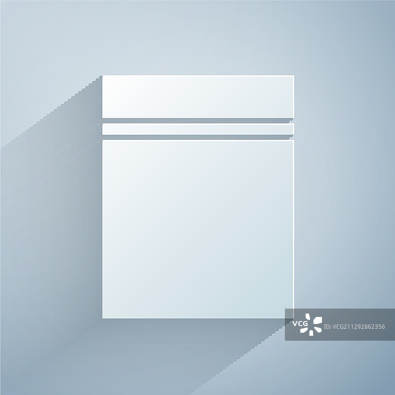 剪纸风格拉链塑料袋图标图片素材