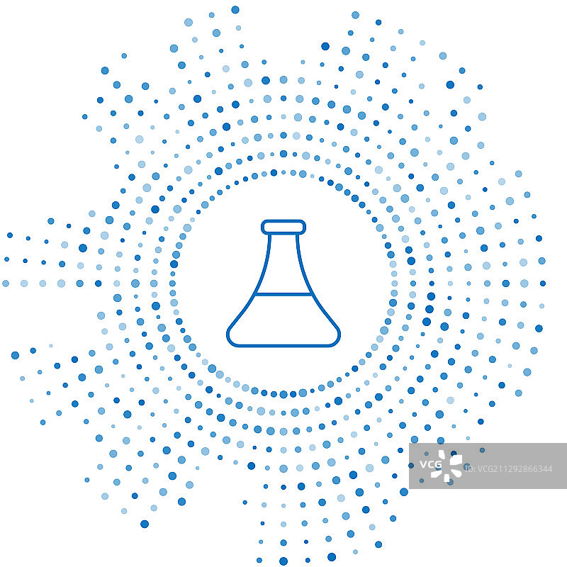 石油汽油试管蓝色线条图标图片素材
