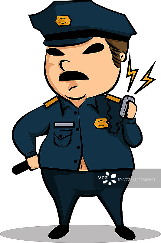 穿着制服的可爱警察图片素材