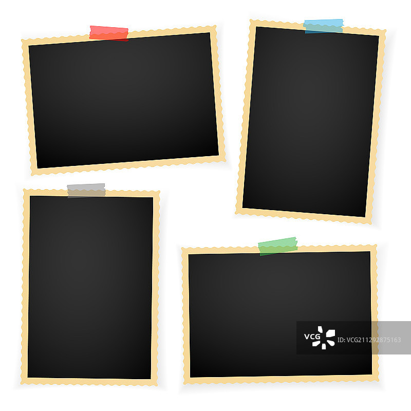 带阴影的复古相框图片素材