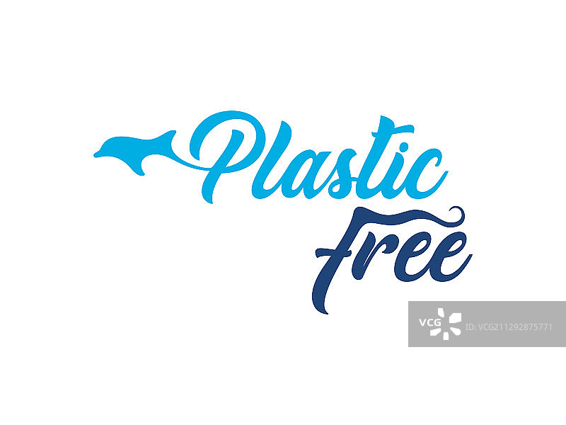 海豚造型的无塑料标志图片素材