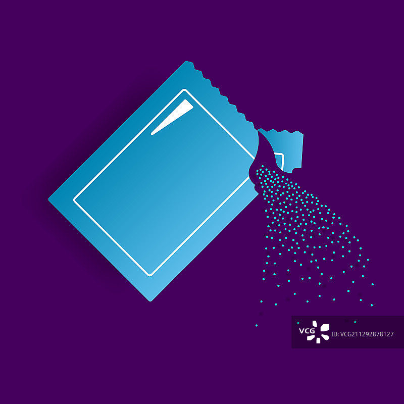 倒出药物的已打开的小药包图片素材