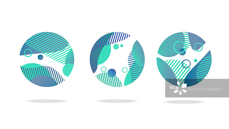 圆形抽象徽章图标或形状素材图片素材