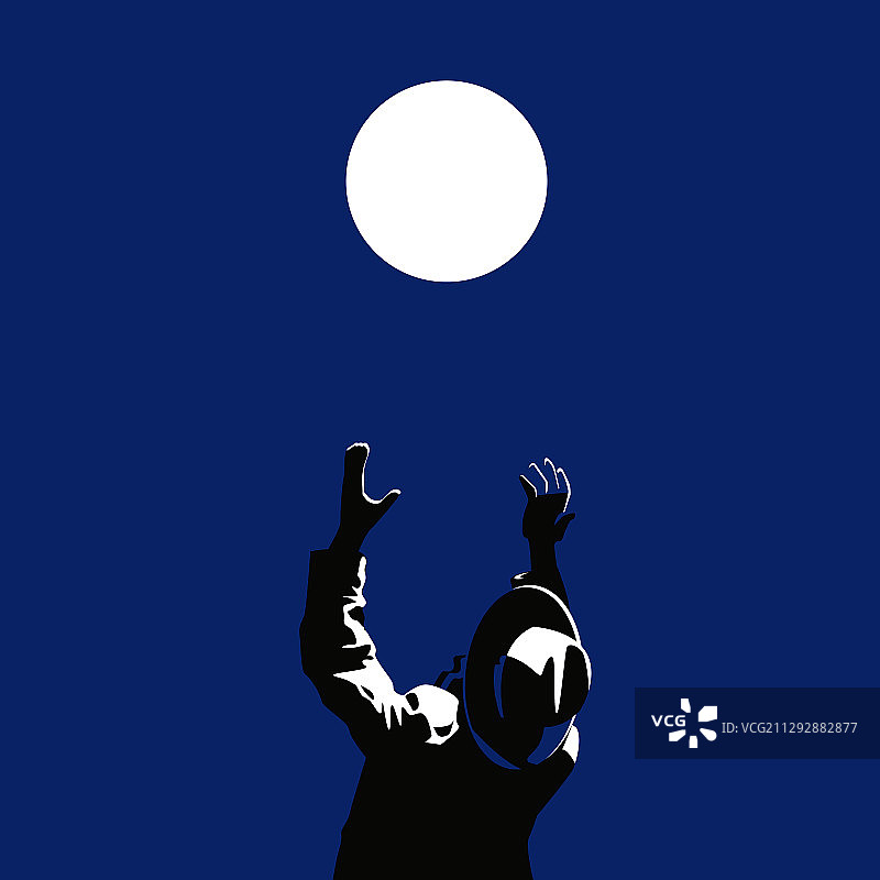 男人举手向天祈祷图片素材