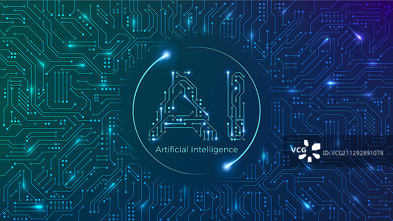 人工智能概念机器思维图片素材