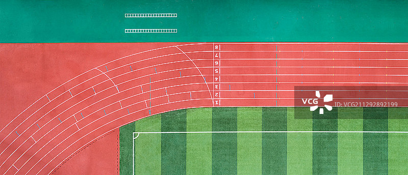 航拍运动场图片素材