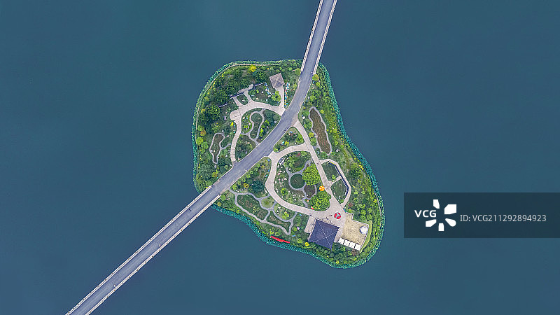 爱情岛，南京银杏湖公园图片素材
