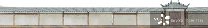 古建筑长廊图片素材