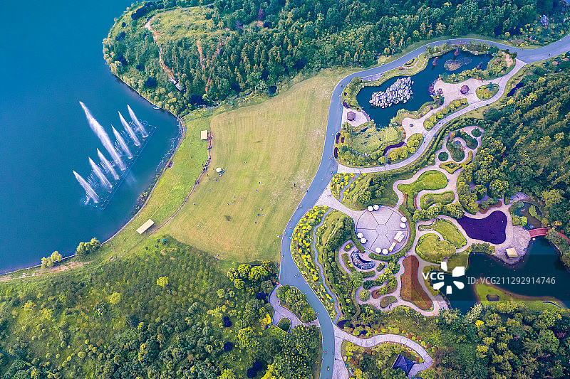 音乐喷泉，南京银杏湖乐园图片素材