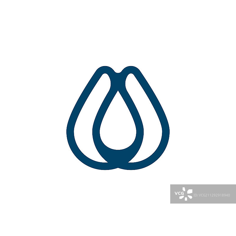 水滴矿物负空间logo创意图片素材