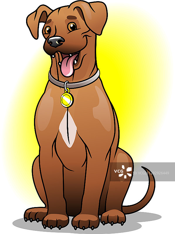 罗德西亚脊背犬绘画图片素材