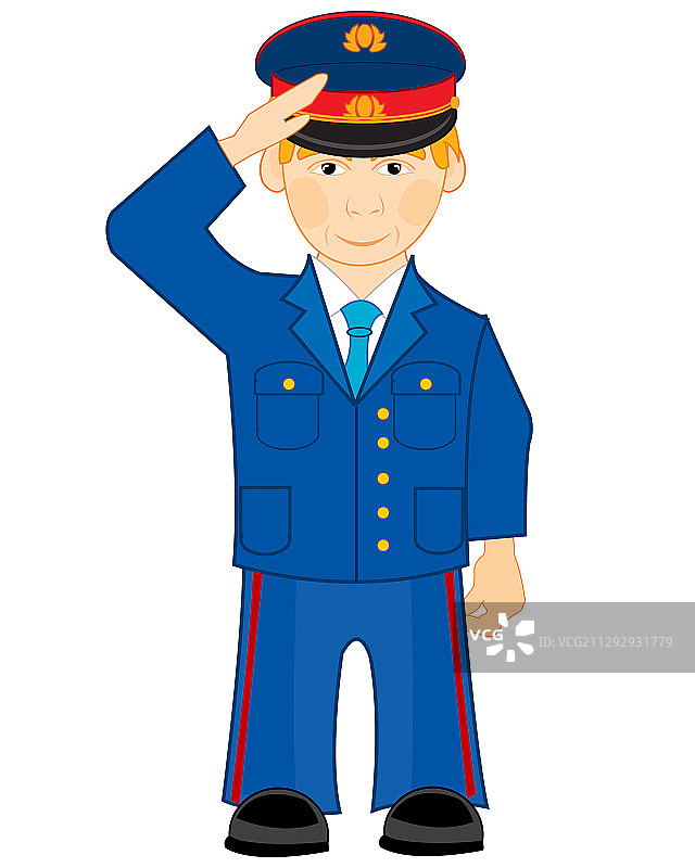 警察敬礼图片素材
