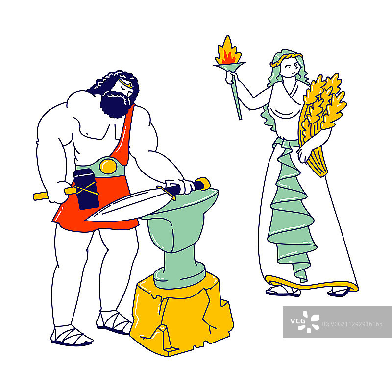 奥林匹斯山众神：赫菲斯托斯或伏尔甘图片素材