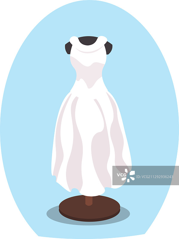 人体模型上的白色婚纱图片素材