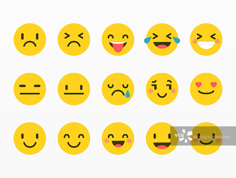 各种表情符号面孔合集图片素材