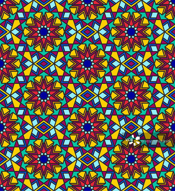 彩色玻璃多色无缝图案图片素材