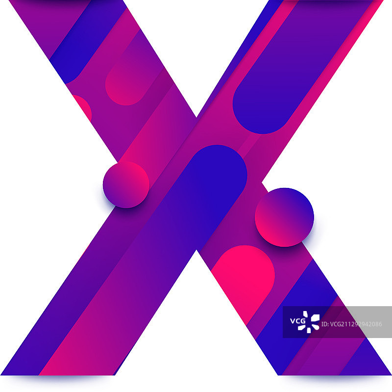 渐变字母背景X图片素材