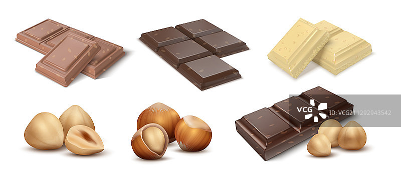 含坚果的可可甜点巧克力棒图片素材