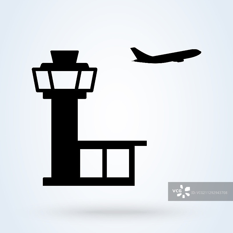 机场控制塔和航站楼图片素材