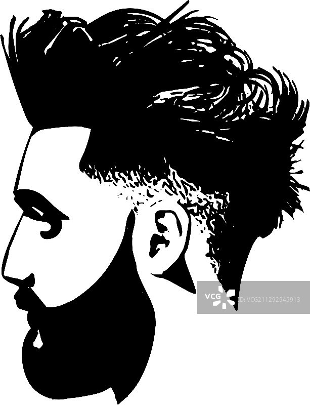 理发店男士时尚与logo模板图片素材