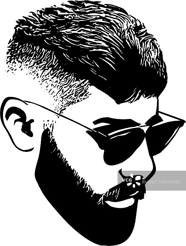 理发店男士时尚与logo模板图片素材