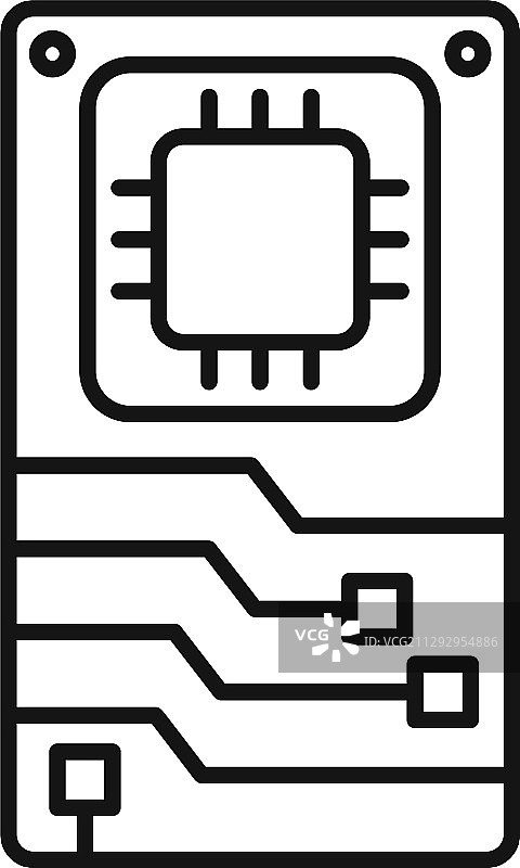 电话主板图标轮廓样式图片素材