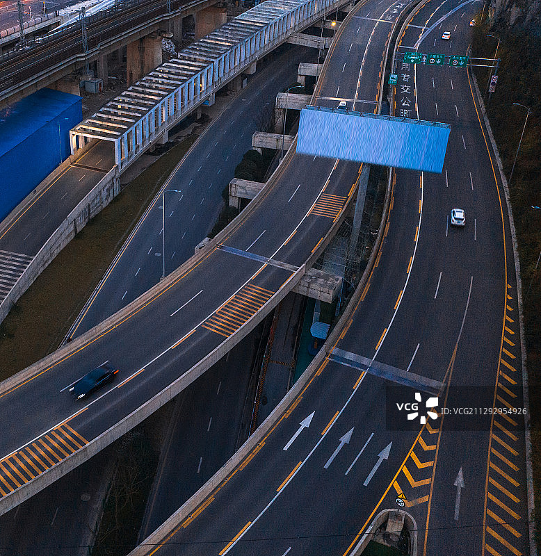 航拍立交桥图片素材