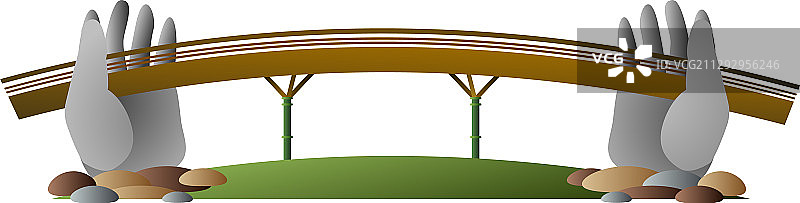 越南手桥图标卡通风格图片素材